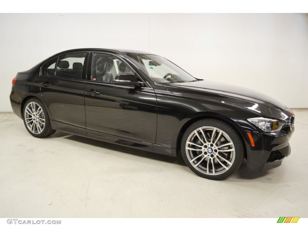 2013 3 Series 335i Sedan - Black Sapphire Metallic / Black photo #2