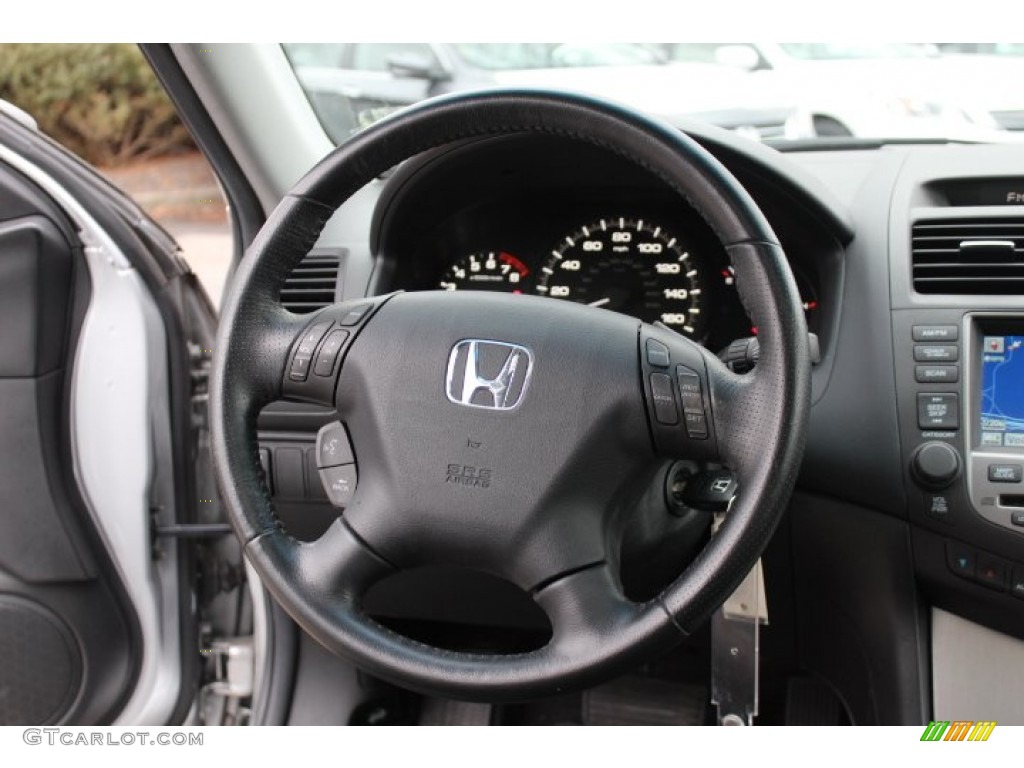 2006 Honda Accord EX Sedan Black Steering Wheel Photo #77775179