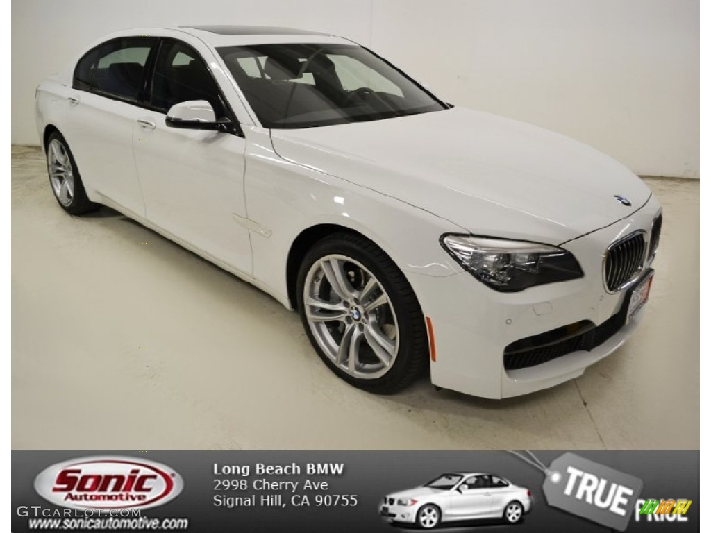 2013 7 Series 740Li Sedan - Alpine White / Black photo #1