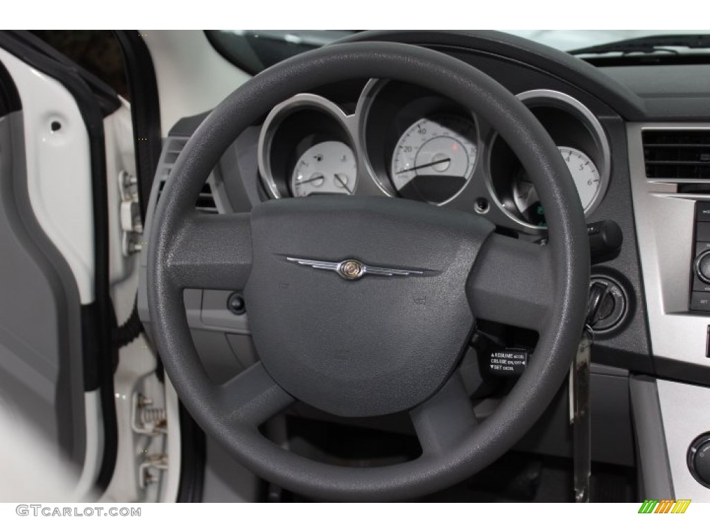 2007 Chrysler Sebring Touring Sedan Dark Slate Gray/Light Slate Gray Steering Wheel Photo #77776667