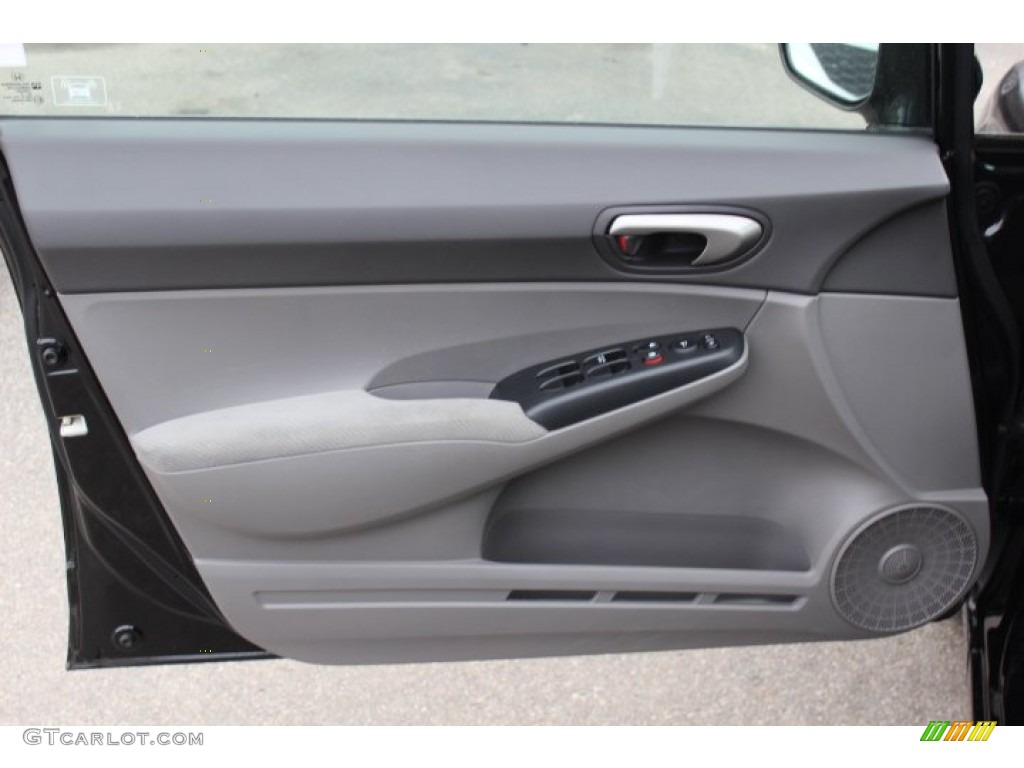 2009 Honda Civic LX Sedan Gray Door Panel Photo #77777144
