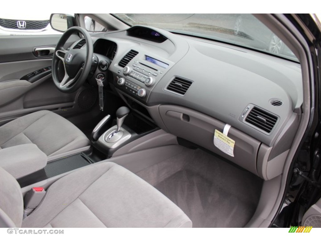 2009 Honda Civic LX Sedan Gray Dashboard Photo #77777408