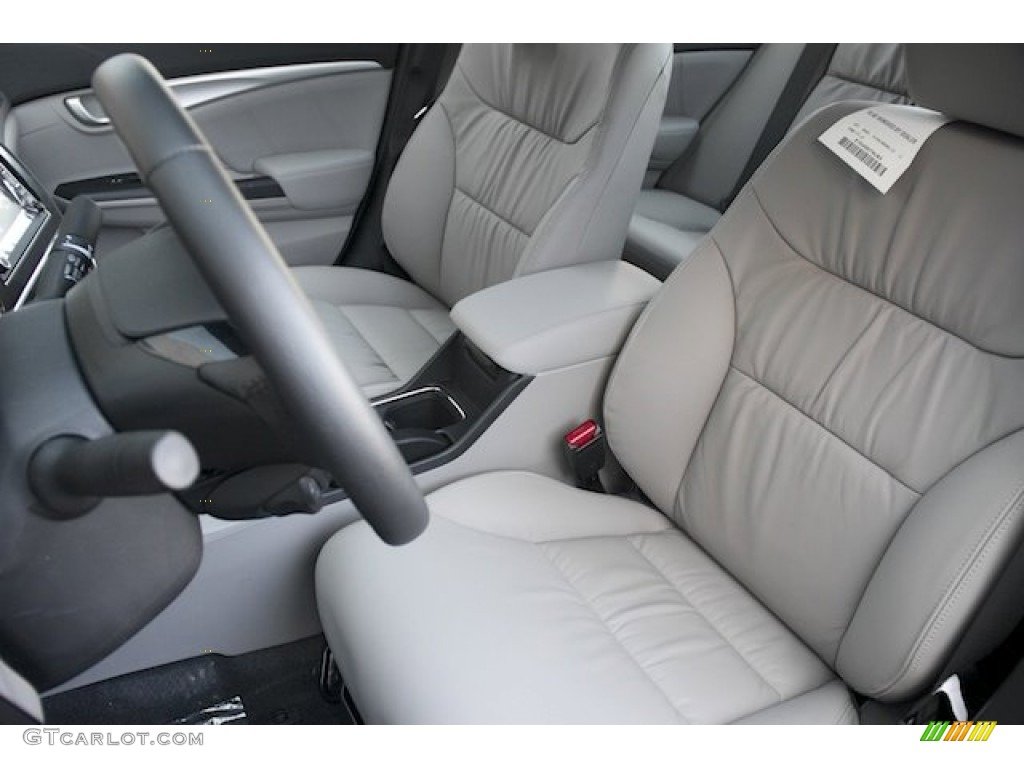Gray Interior 2013 Honda Civic Hybrid-L Sedan Photo #77777645