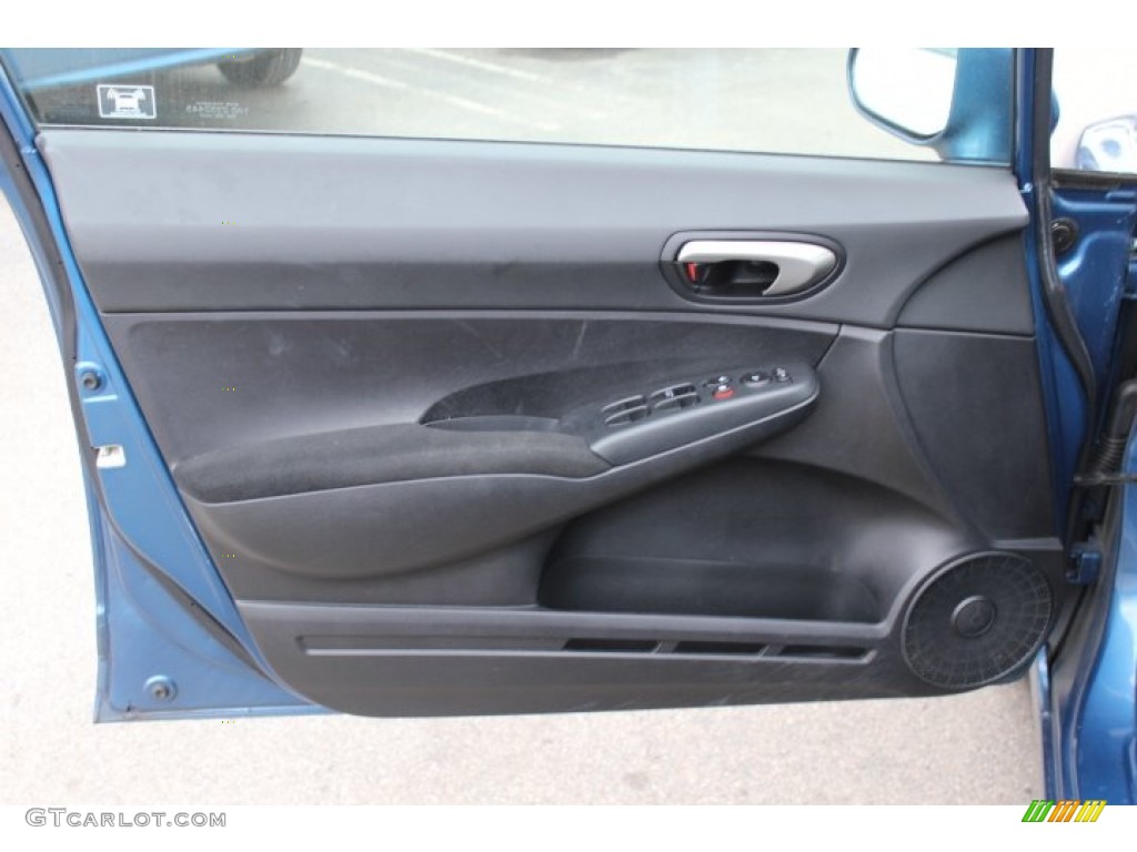 2010 Honda Civic LX-S Sedan Black Door Panel Photo #77777725
