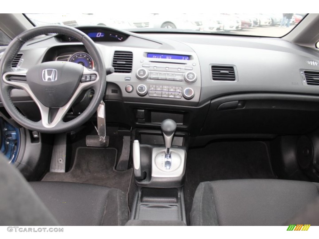 2010 Honda Civic LX-S Sedan Black Dashboard Photo #77777768