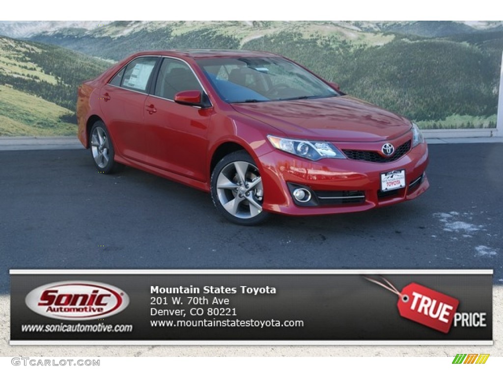 2013 Camry SE V6 - Barcelona Red Metallic / Black photo #1