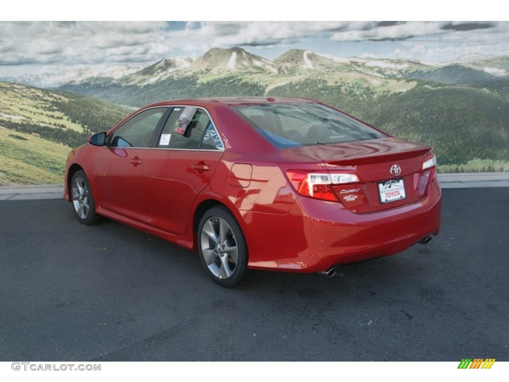 2013 Camry SE V6 - Barcelona Red Metallic / Black photo #2