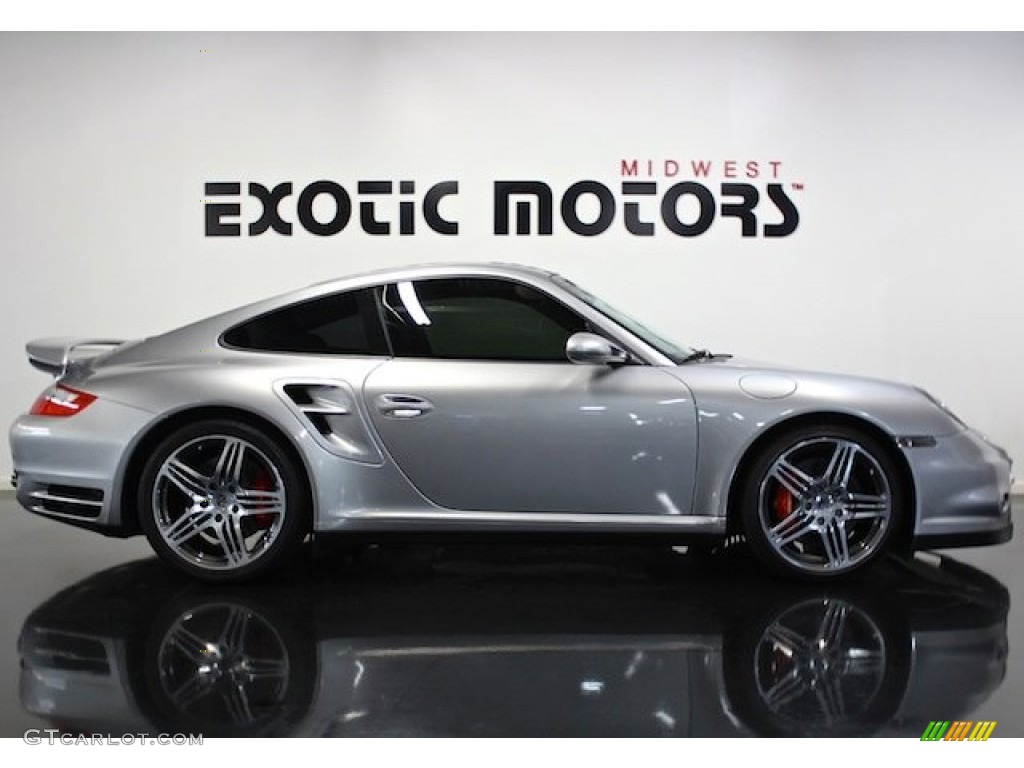 2007 911 Turbo Coupe - GT Silver Metallic / Black/Stone Grey photo #2