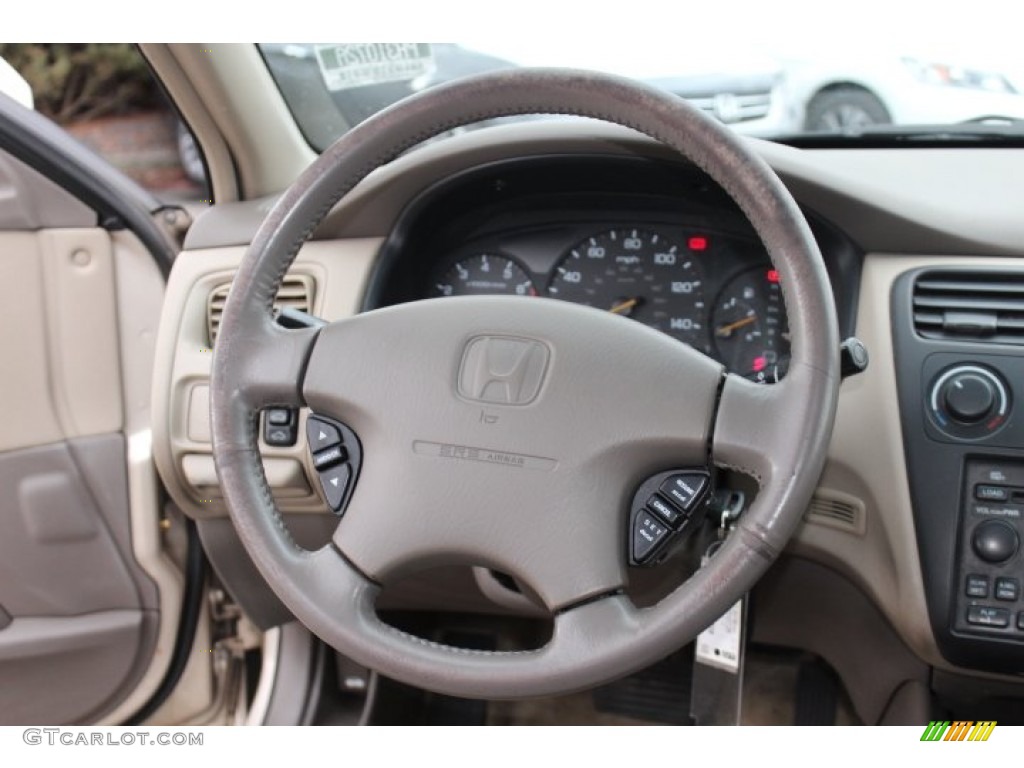 2001 Honda Accord EX V6 Sedan Ivory Steering Wheel Photo #77779535