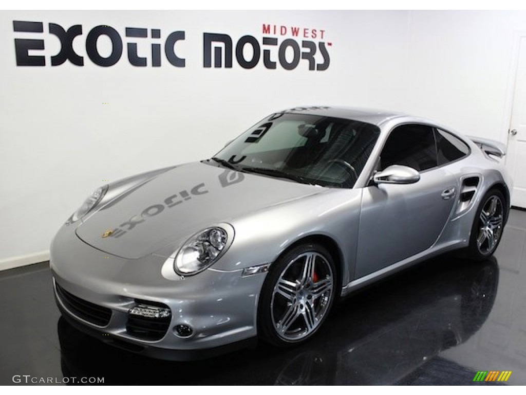 GT Silver Metallic 2007 Porsche 911 Turbo Coupe Exterior Photo #77779538