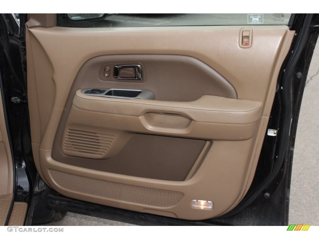 2007 Honda Pilot EX-L 4WD Saddle Door Panel Photo #77780174