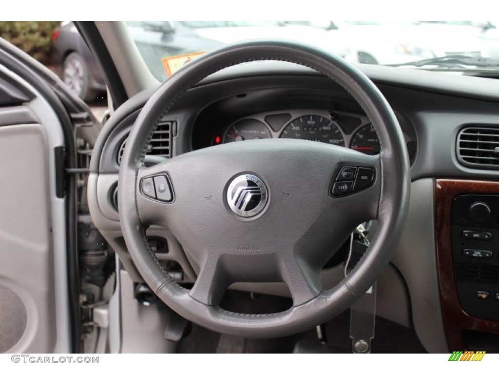 2003 Mercury Sable LS Premium Wagon Medium Graphite Steering Wheel Photo #77781713