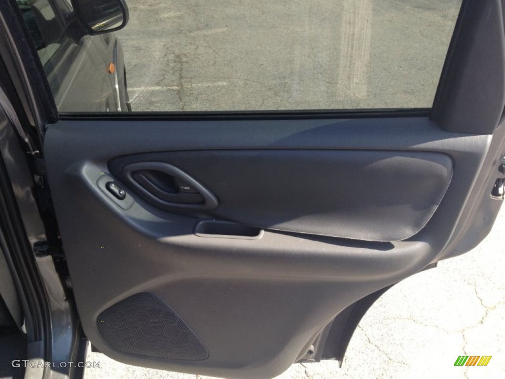 2004 Mazda Tribute ES V6 4WD Dark Flint Grey Door Panel Photo #77782425