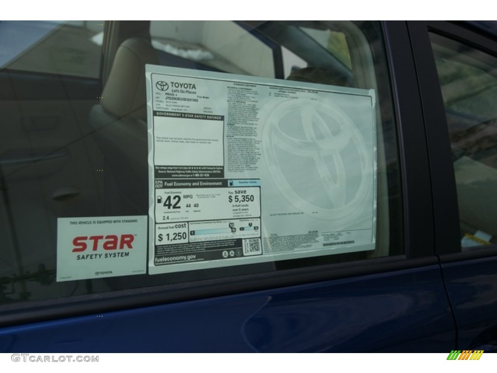 2013 Toyota Prius v Five Hybrid Window Sticker Photos