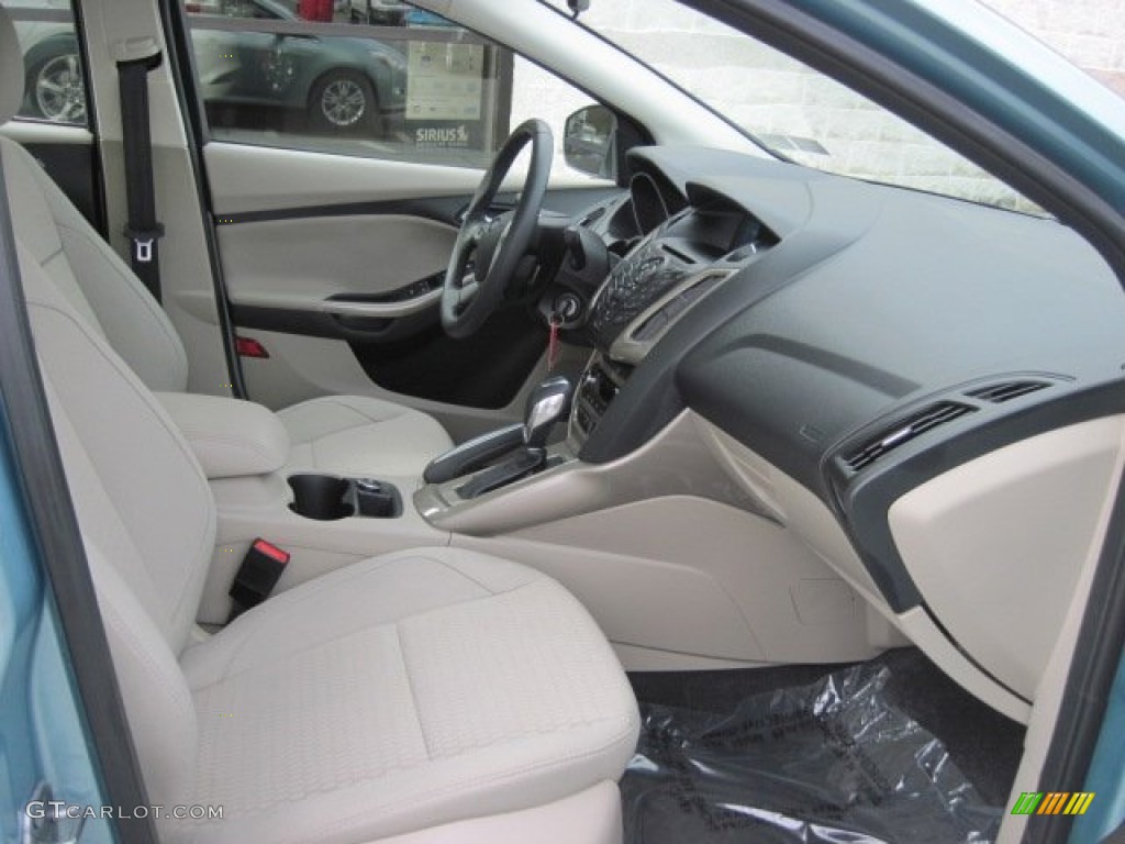 2012 Focus SEL Sedan - Frosted Glass Metallic / Stone photo #5