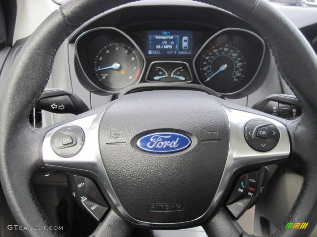 2012 Focus SEL Sedan - Frosted Glass Metallic / Stone photo #9