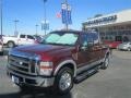 2008 Dark Toreador Red Ford F250 Super Duty XLT Crew Cab  photo #5