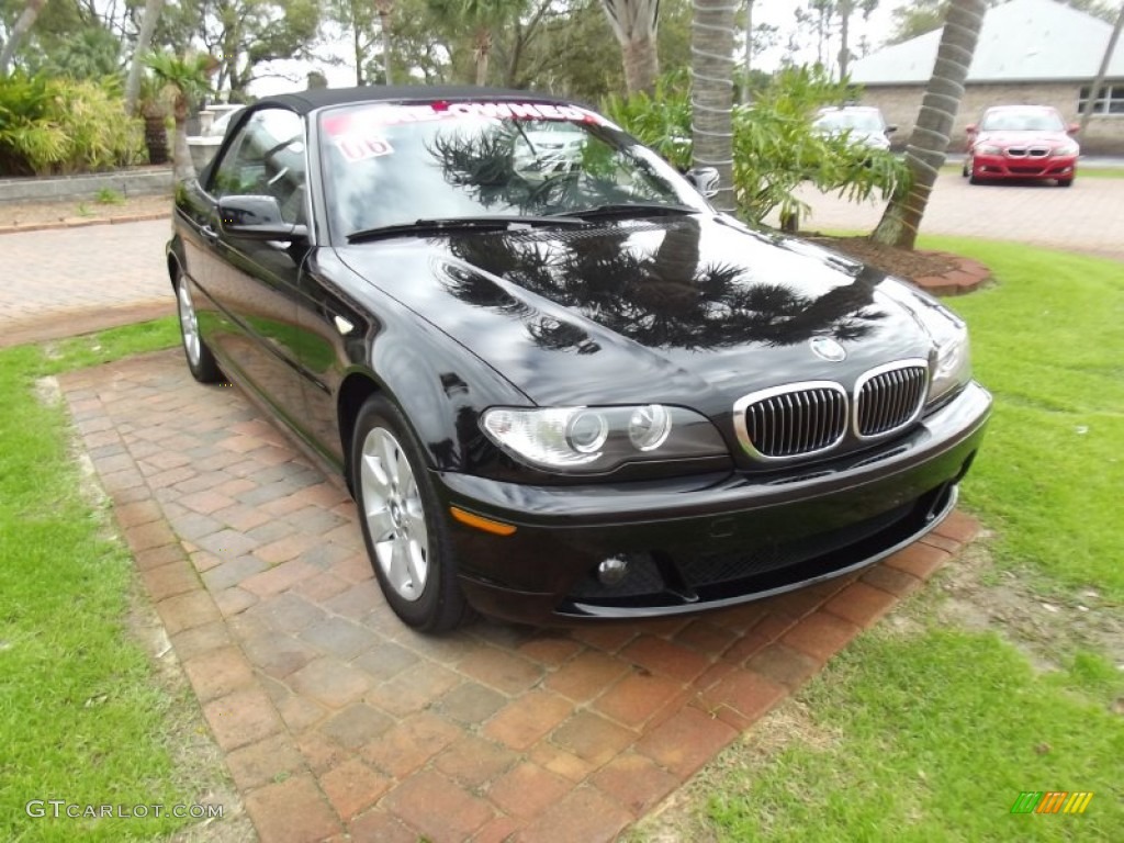 2006 3 Series 325i Convertible - Jet Black / Black photo #7