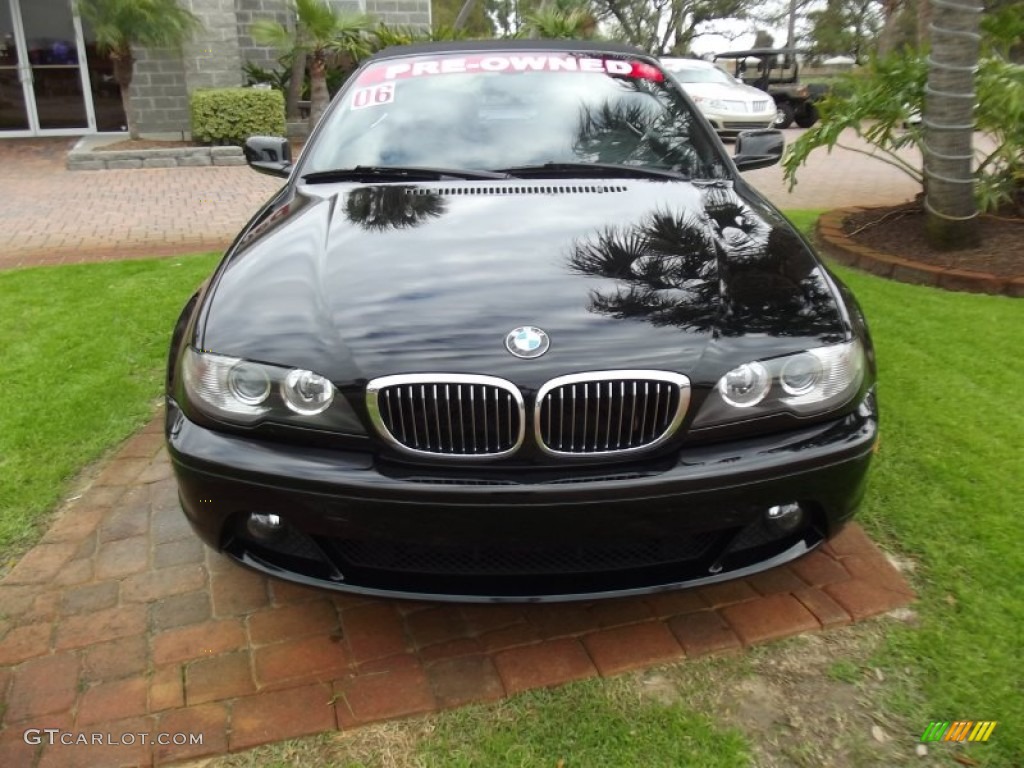 2006 3 Series 325i Convertible - Jet Black / Black photo #8