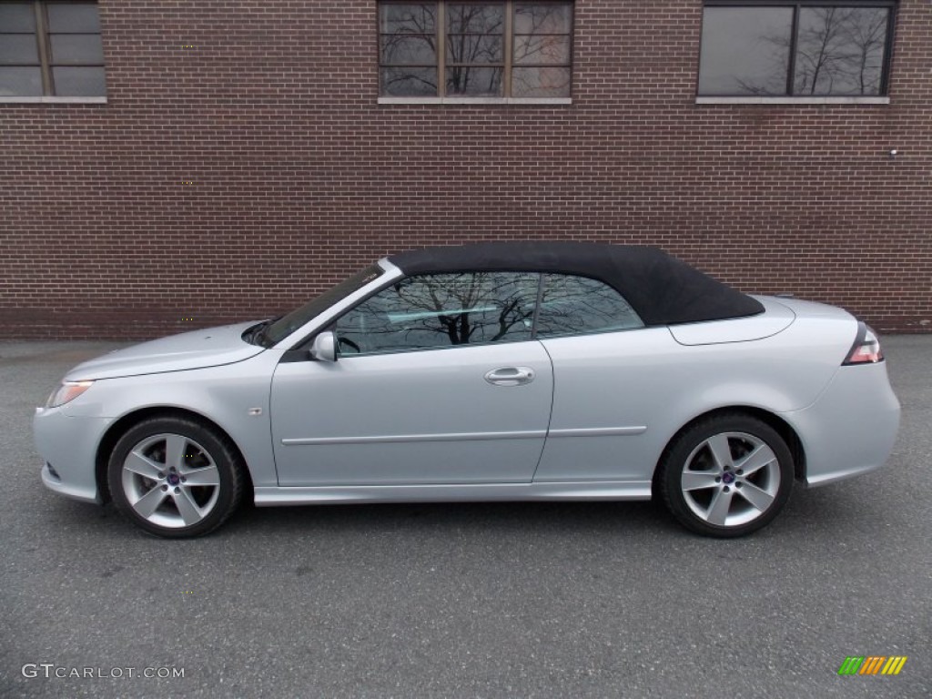 Snow Silver Metallic 2008 Saab 9-3 2.0T Convertible Exterior Photo #77785334