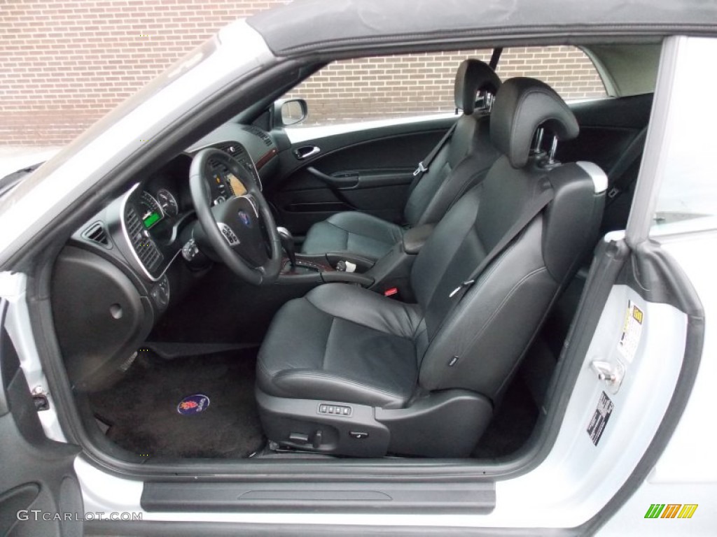 Black Interior 2008 Saab 9-3 2.0T Convertible Photo #77785627