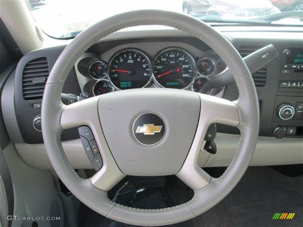2012 Chevrolet Silverado 1500 LT Crew Cab Light Titanium/Dark Titanium Steering Wheel Photo #77785651
