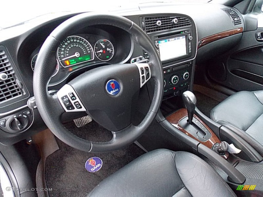 2008 Saab 9-3 2.0T Convertible Black Dashboard Photo #77785661
