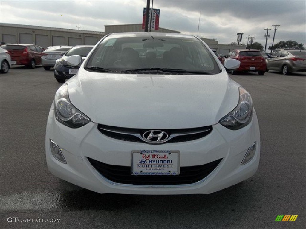 2013 Elantra GLS - Shimmering White / Beige photo #1