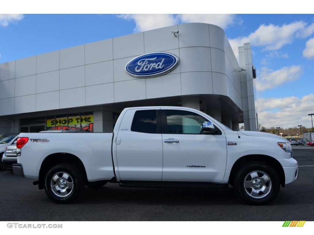 2008 Tundra Limited Double Cab 4x4 - Super White / Red Rock photo #2