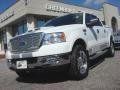 2005 Oxford White Ford F150 Lariat SuperCrew 4x4  photo #1