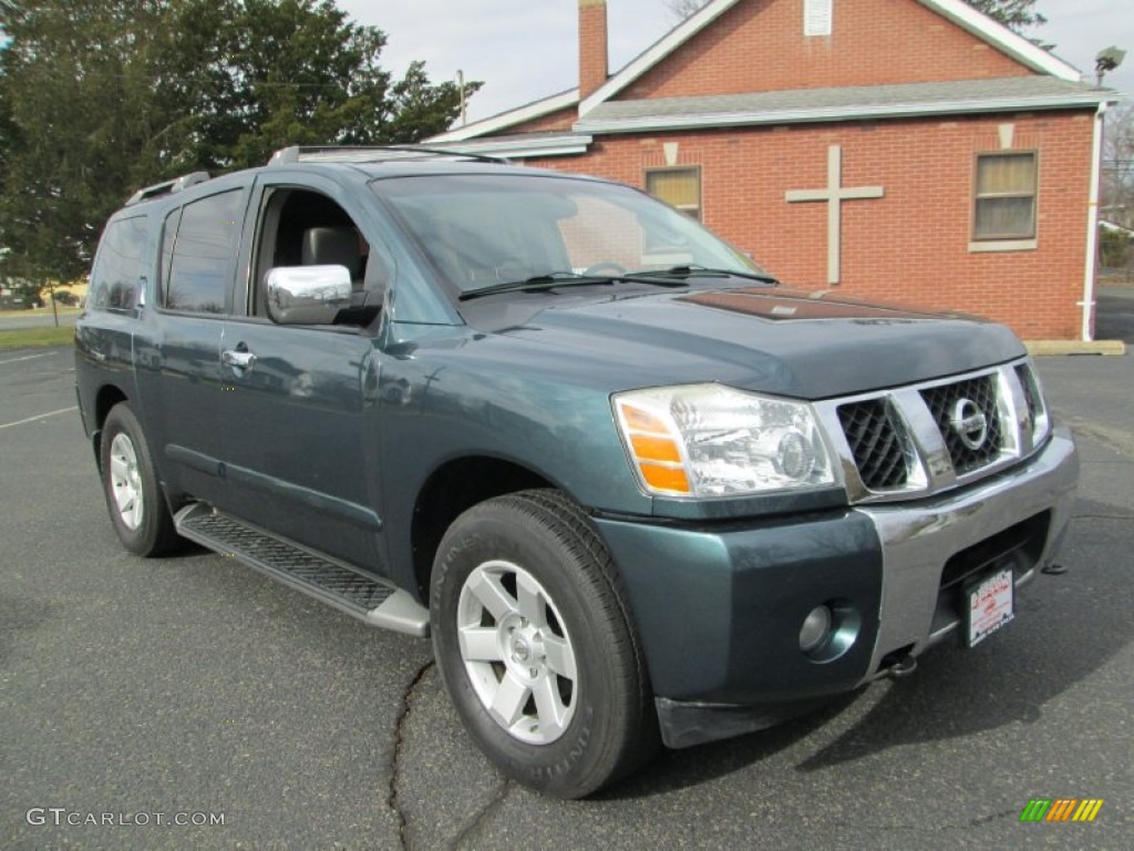 2004 Armada LE 4x4 - Deep Water Blue Metallic / Graphite/Titanium photo #12