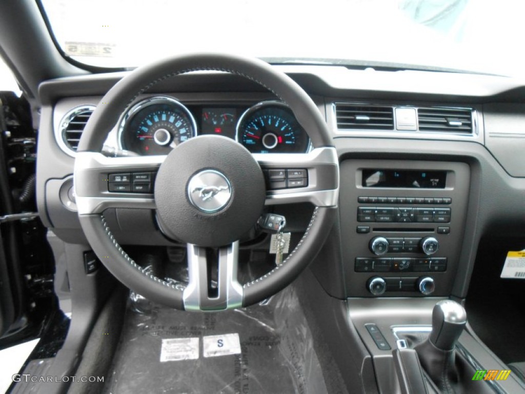 2014 Ford Mustang GT Coupe Charcoal Black Recaro Sport Seats Dashboard Photo #77787425
