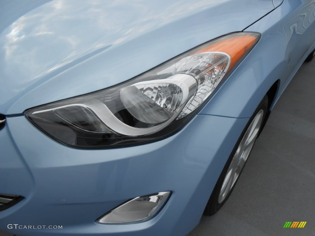 2013 Elantra Limited - Blue Sky Metallic / Beige photo #9