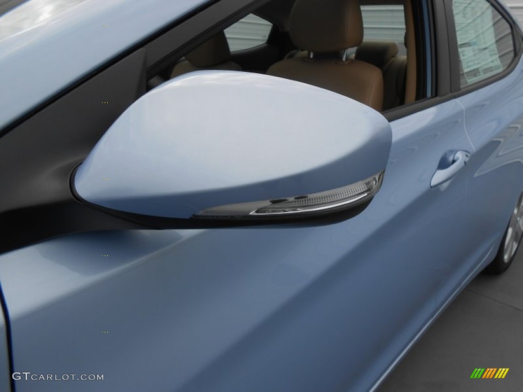 2013 Elantra Limited - Blue Sky Metallic / Beige photo #12