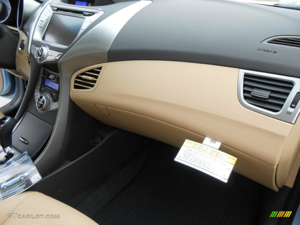 2013 Elantra Limited - Blue Sky Metallic / Beige photo #18