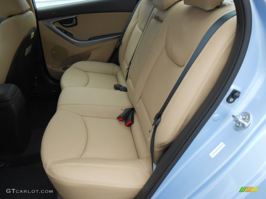 2013 Elantra Limited - Blue Sky Metallic / Beige photo #21