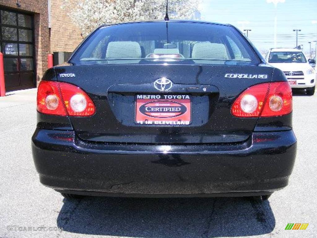 2007 Corolla LE - Black Sand Pearl / Stone photo #4