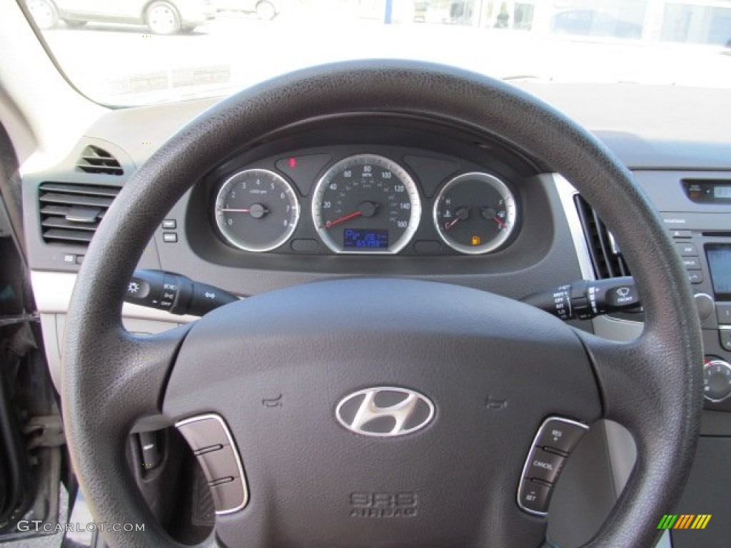 2009 Hyundai Sonata GLS Gray Steering Wheel Photo #77788712