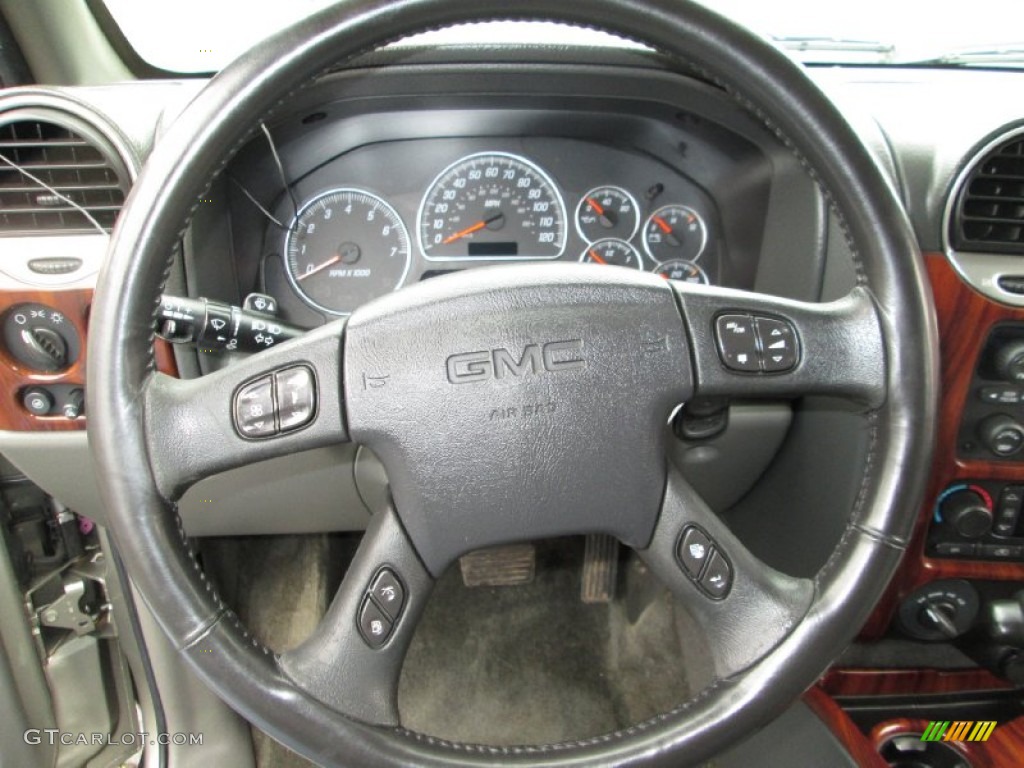 2002 GMC Envoy XL SLT 4x4 Medium Pewter Steering Wheel Photo #77789632