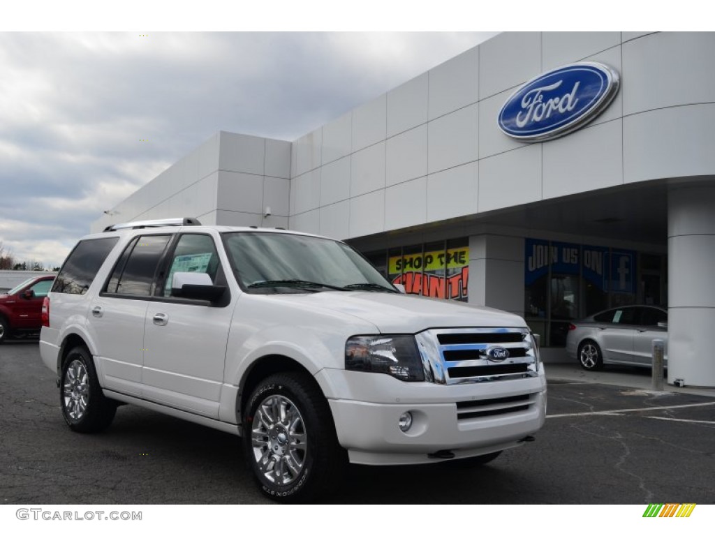 White Platinum Tri-Coat 2013 Ford Expedition Limited 4x4 Exterior Photo #77789894