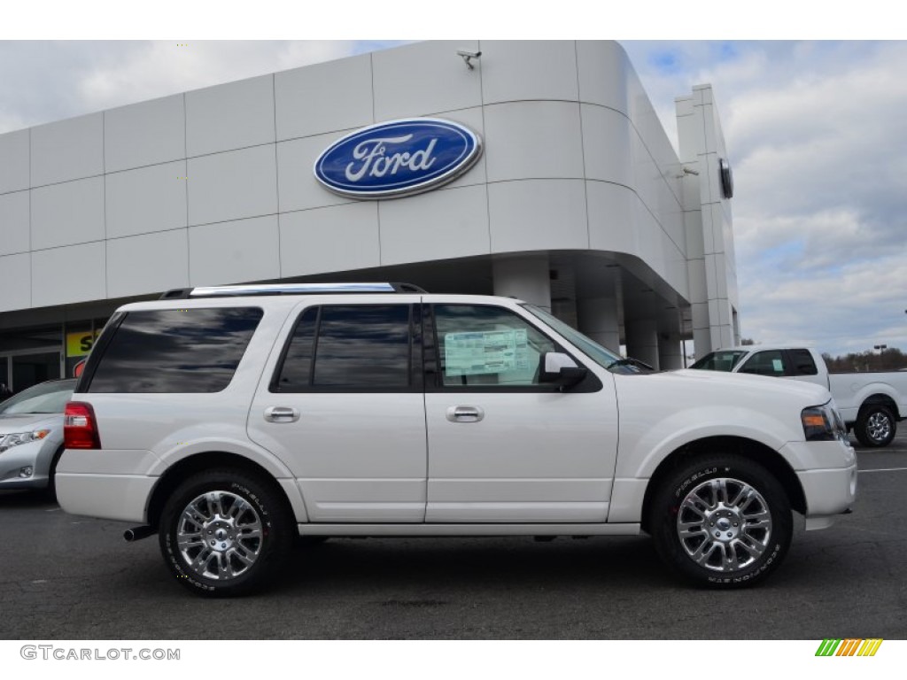 White Platinum Tri-Coat 2013 Ford Expedition Limited 4x4 Exterior Photo #77789918