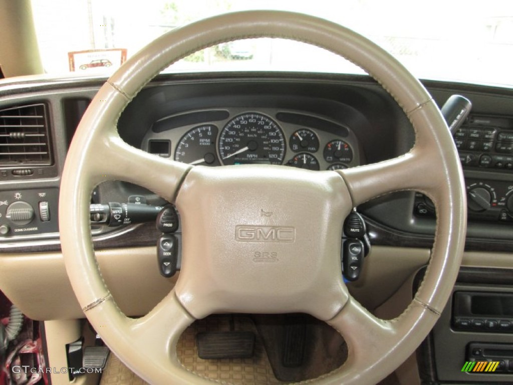 2002 GMC Yukon XL Denali AWD Sandstone Steering Wheel Photo #77790558