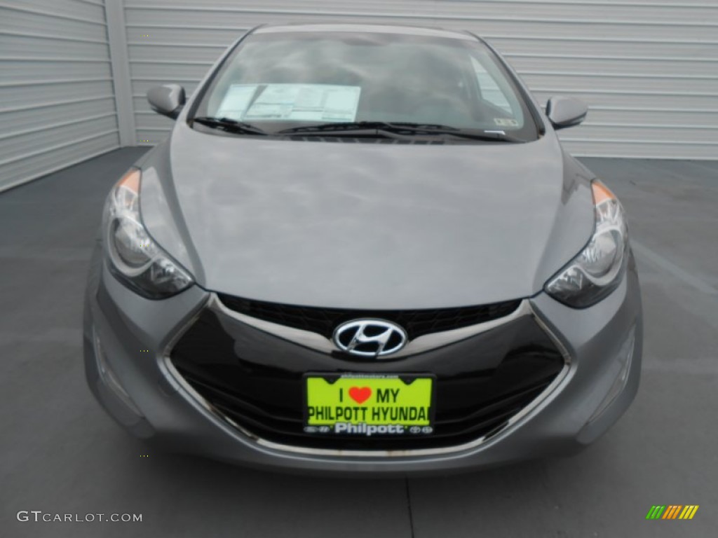 2013 Elantra Coupe SE - Titanium Gray Metallic / Black photo #8