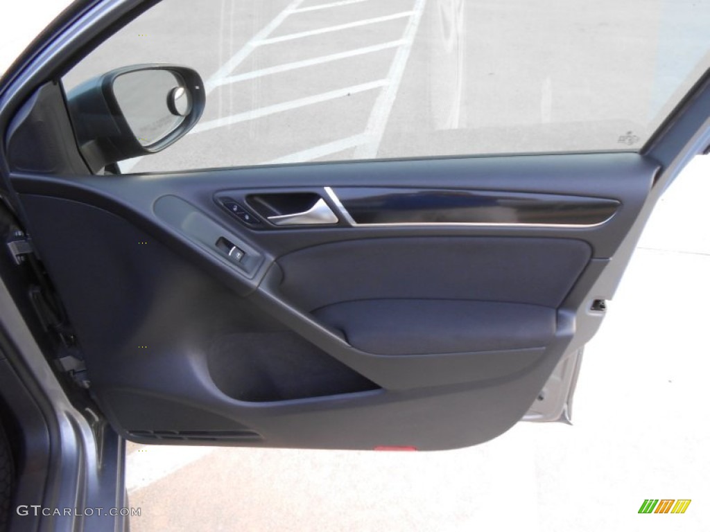 2010 Volkswagen GTI 4 Door Titan Black Leather Door Panel Photo #77791310