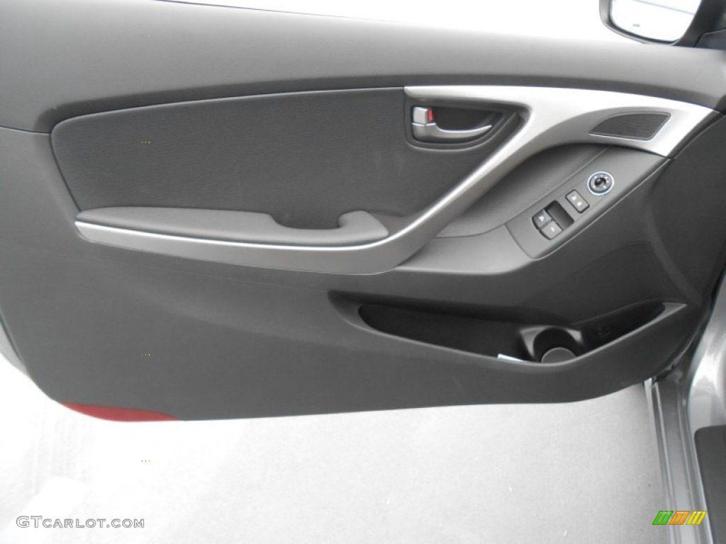 2013 Elantra Coupe SE - Titanium Gray Metallic / Black photo #18