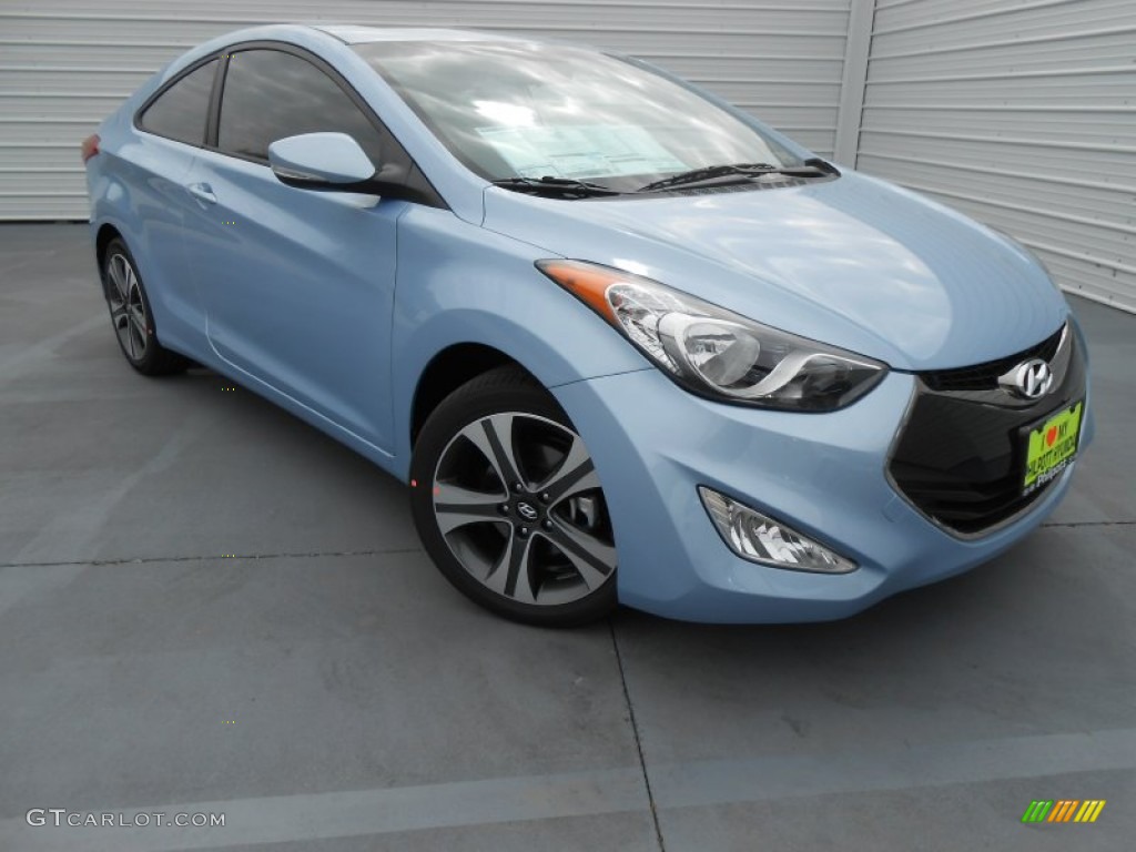2013 Elantra Coupe SE - Blue Sky Metallic / Gray photo #2