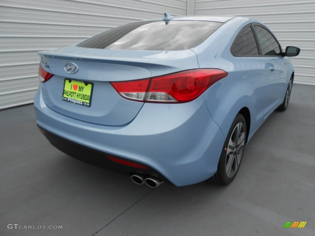 2013 Elantra Coupe SE - Blue Sky Metallic / Gray photo #4