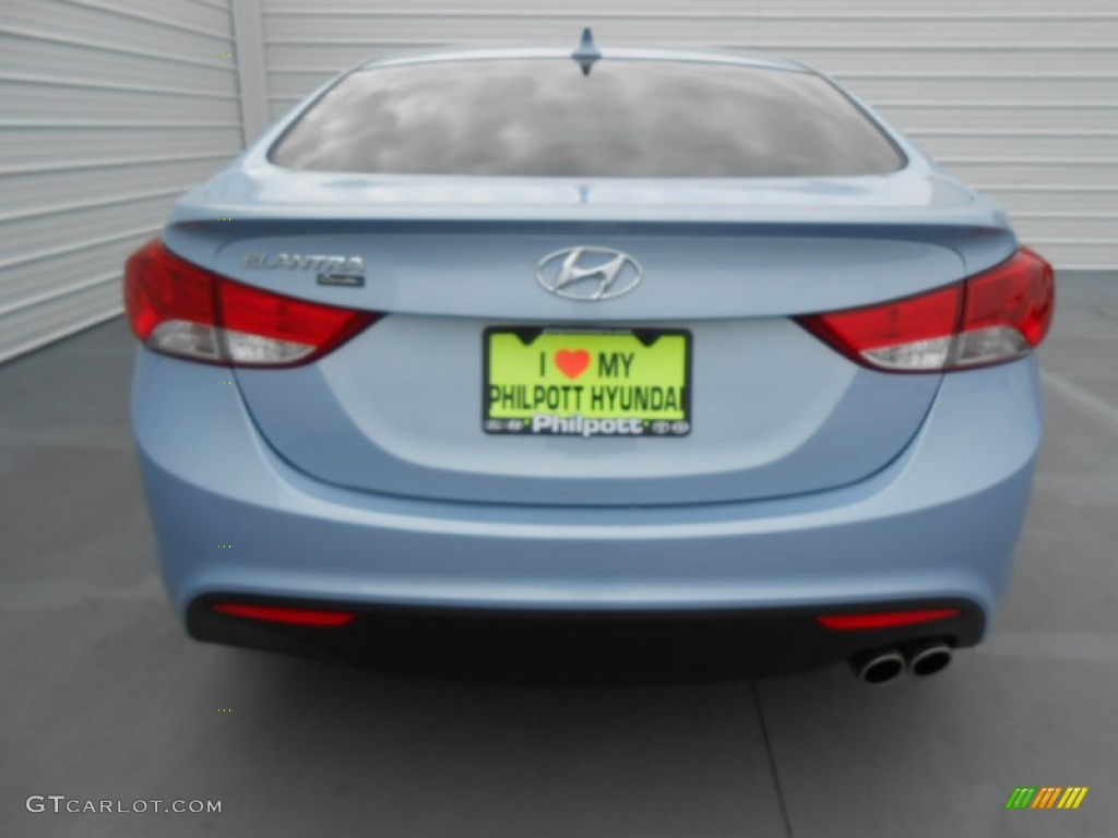 2013 Elantra Coupe SE - Blue Sky Metallic / Gray photo #5