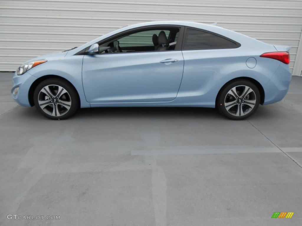 2013 Elantra Coupe SE - Blue Sky Metallic / Gray photo #6