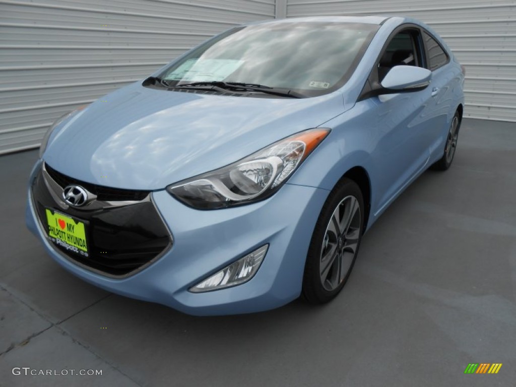 2013 Elantra Coupe SE - Blue Sky Metallic / Gray photo #7